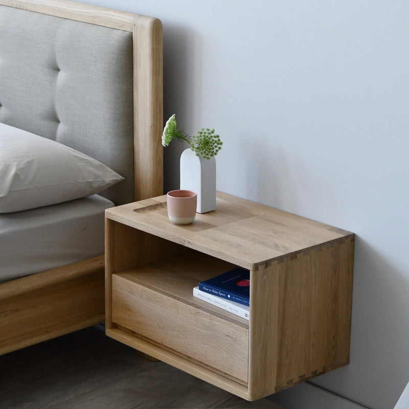 Circa Floating Bedside Left / Right Groove - White Oak