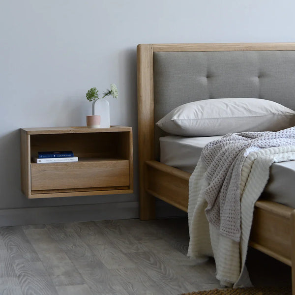 Circa Floating Bedside Left / Right Groove - White Oak