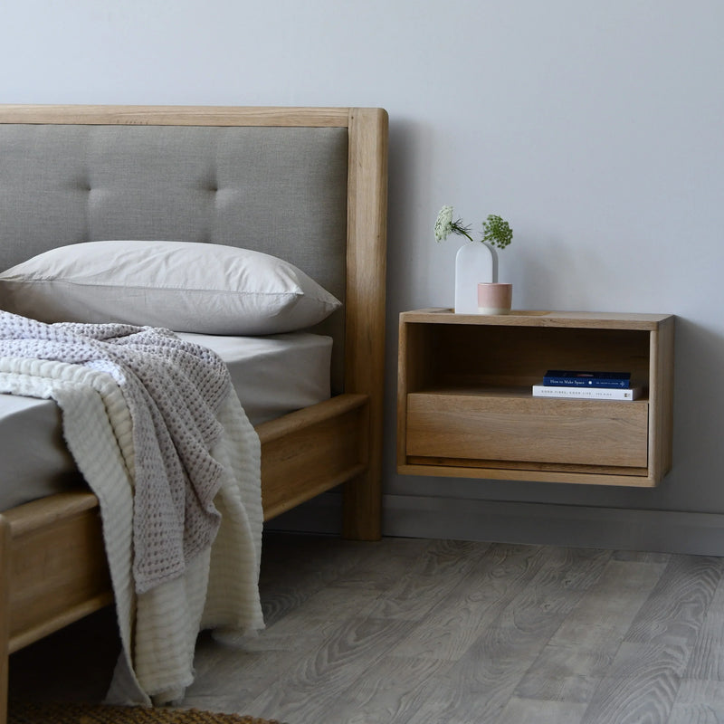 Circa Floating Bedside Left / Right Groove - White Oak