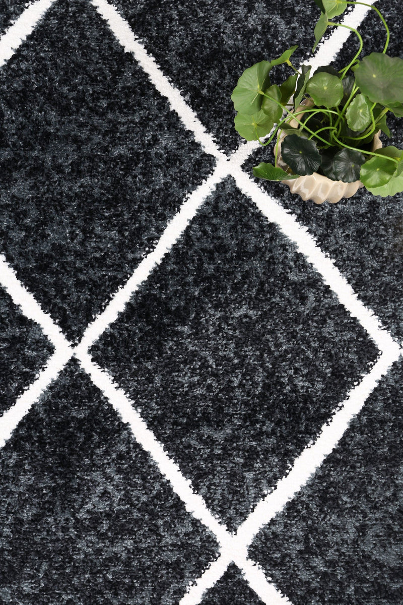 Windjana Diamond Charcoal Rug