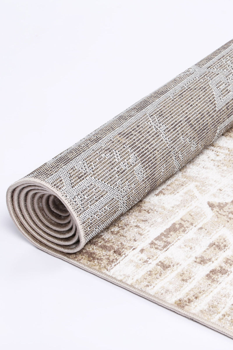 Windjana Transitional Geometric Latte Rug