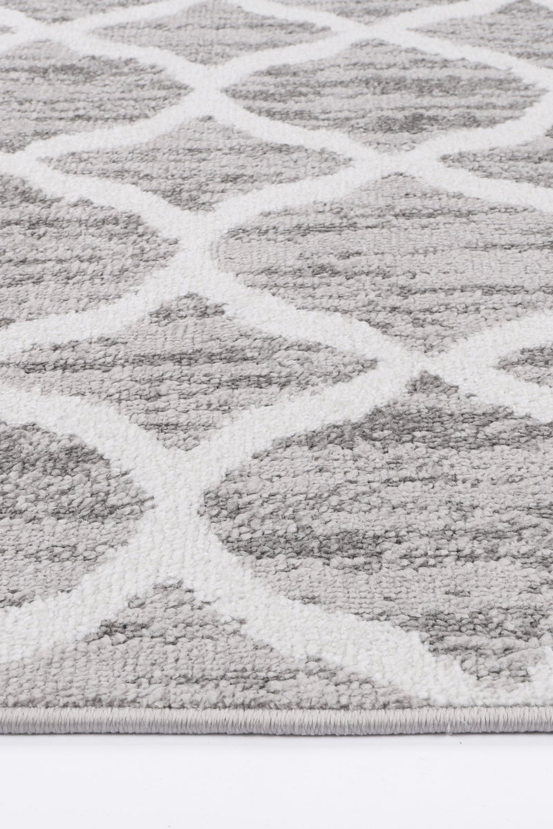 Windjana Lattice Silver Rug