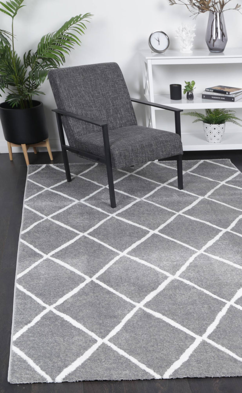 Windjana Diamond Grey Rug
