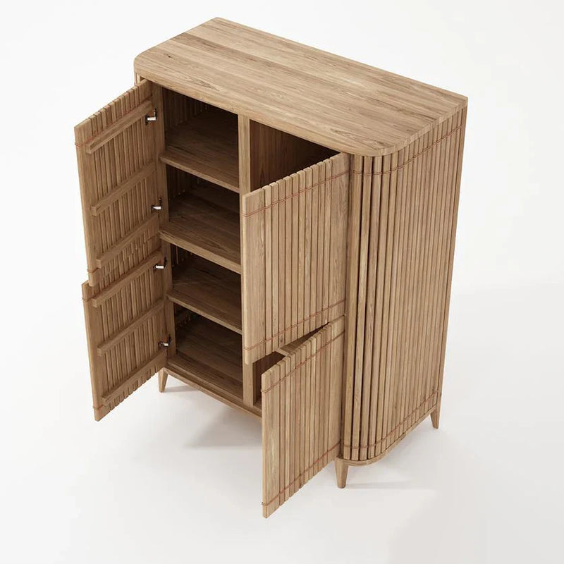 Koppar Cupboard With 4 Doors 112 cm - White Oak