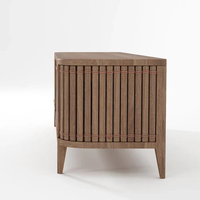 Koppar Media Cabinet With 2 Doors 160cm - FSC Recycled Teak