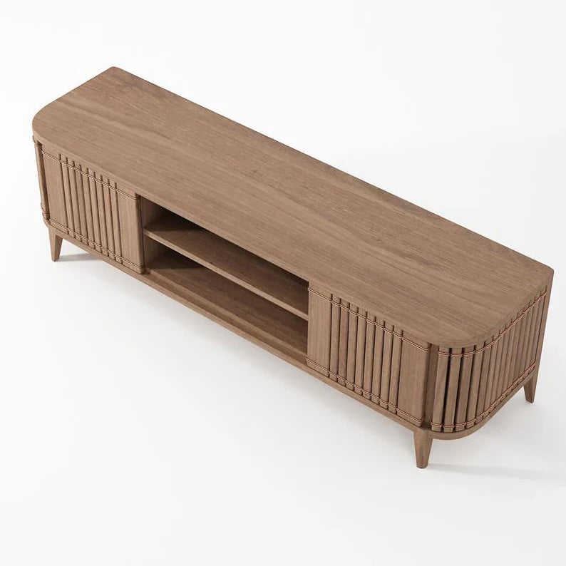 Koppar Media Cabinet With 2 Doors 160cm - FSC Recycled Teak