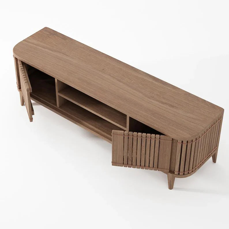 Koppar Media Cabinet With 2 Doors 160cm - FSC Recycled Teak