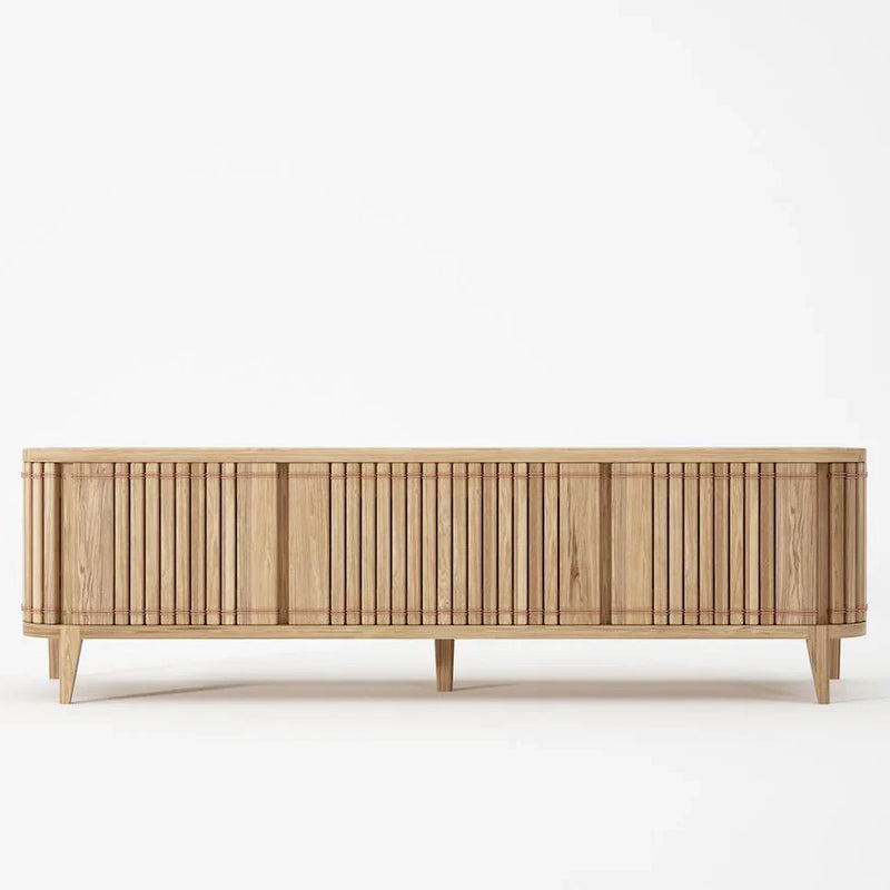 Koppar Media Cabinet With 3 Doors 160 cm - White Oak
