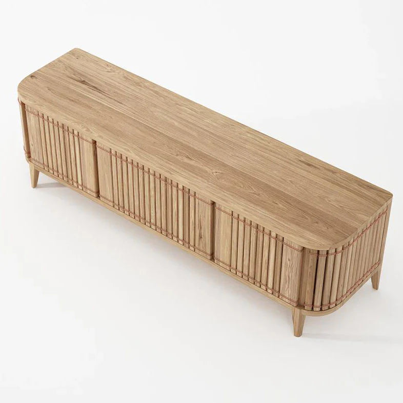 Koppar Media Cabinet With 3 Doors 160 cm - White Oak