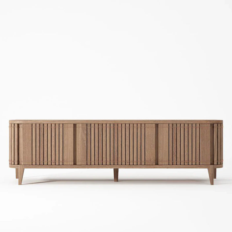 Koppar Media Cabinet with 3 Doors 160cm - FSC Recycled Teak