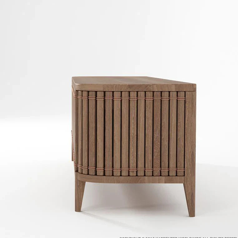 Koppar Media Cabinet with 3 Doors 160cm - FSC Recycled Teak