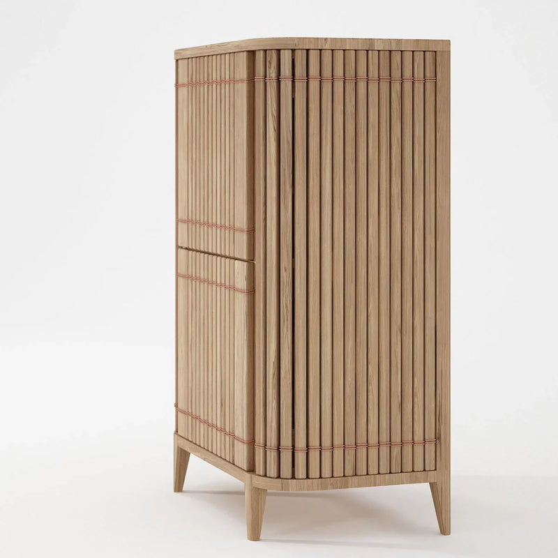 Koppar Minibar With A Shelf And Fixed Wine Nestles