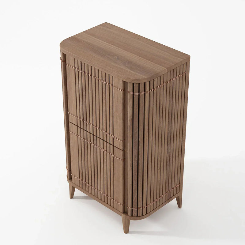 Koppar Minibar With A Shelf And Fixed Wine Nestles