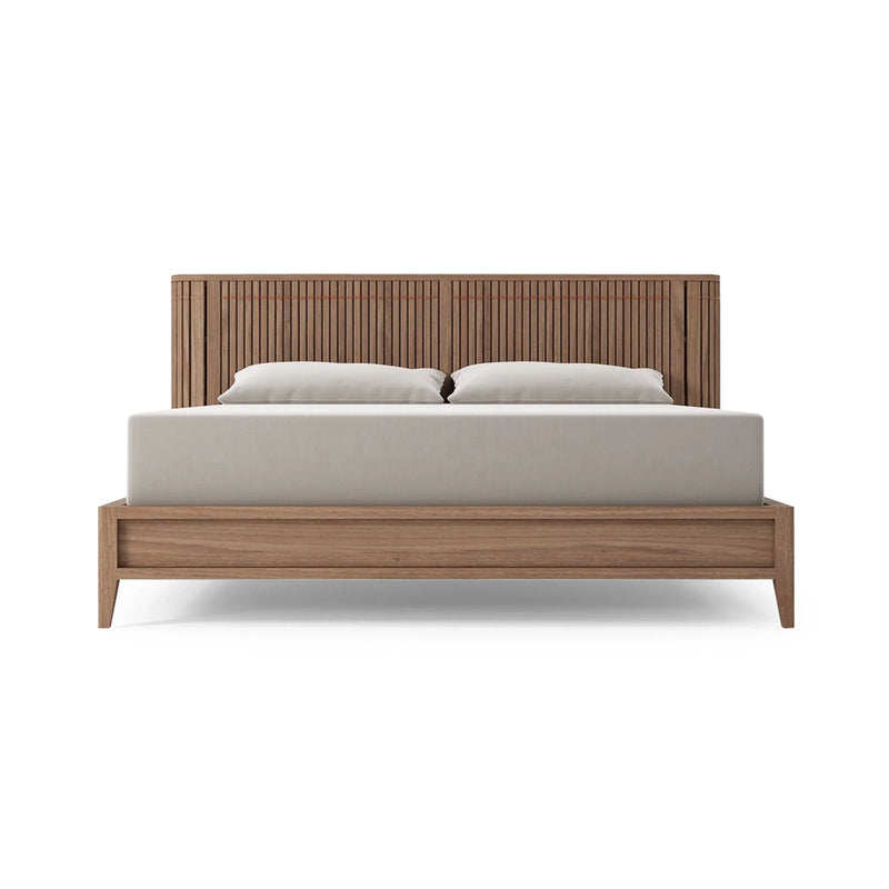 Koppar Queen Bed Frame With Mini Storage - FSC Recycled Teak