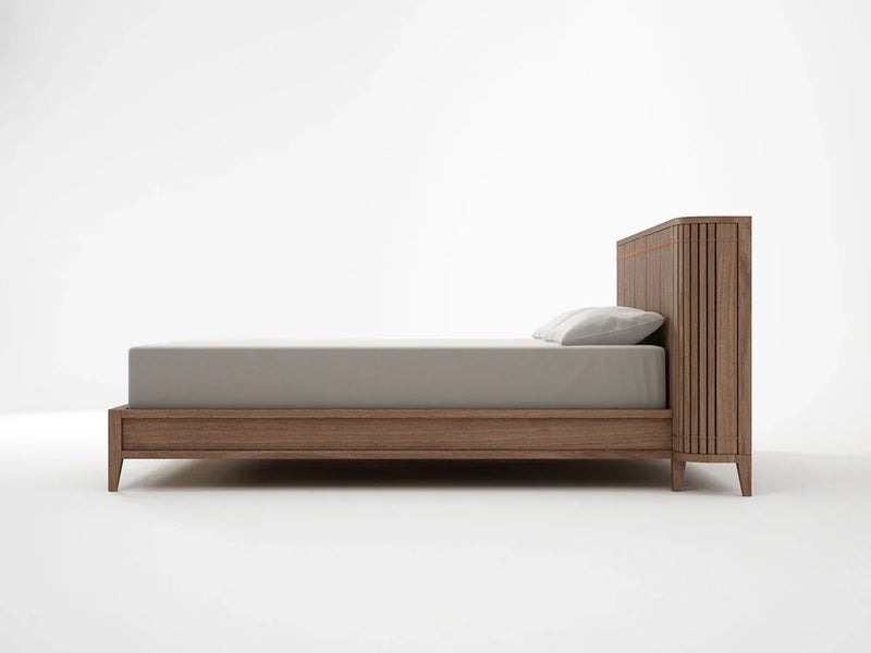 Koppar King Bed Frame With Mini Storage - FSC Recycled Teak