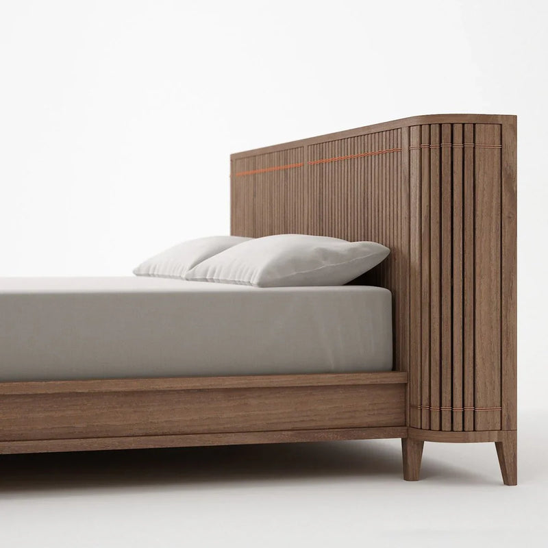 Koppar King Bed Frame With Mini Storage - FSC Recycled Teak