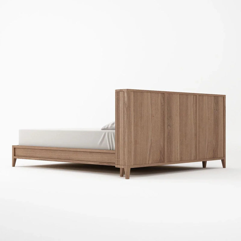 Koppar King Bed Frame With Mini Storage - FSC Recycled Teak