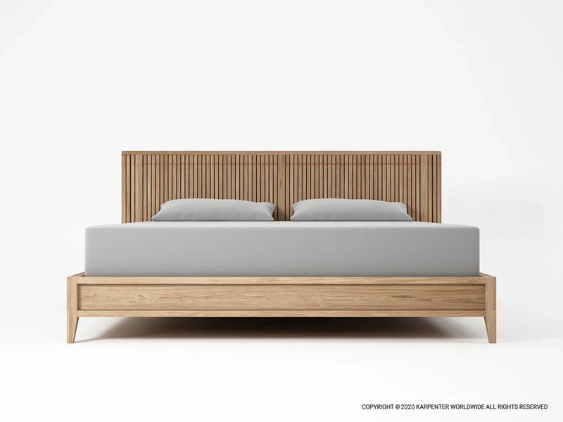 Koppar King Bed Frame Without Storage  - White Oak
