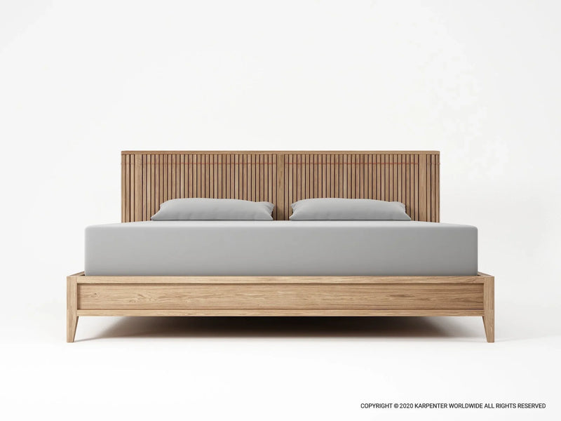 Koppar Queen Bed Frame without Storage - White Oak