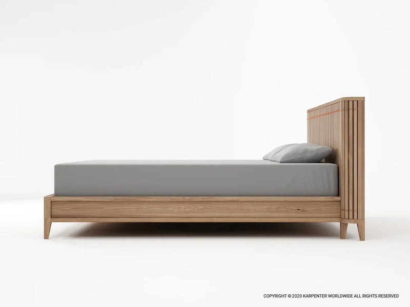 Koppar Queen Bed Frame without Storage - White Oak