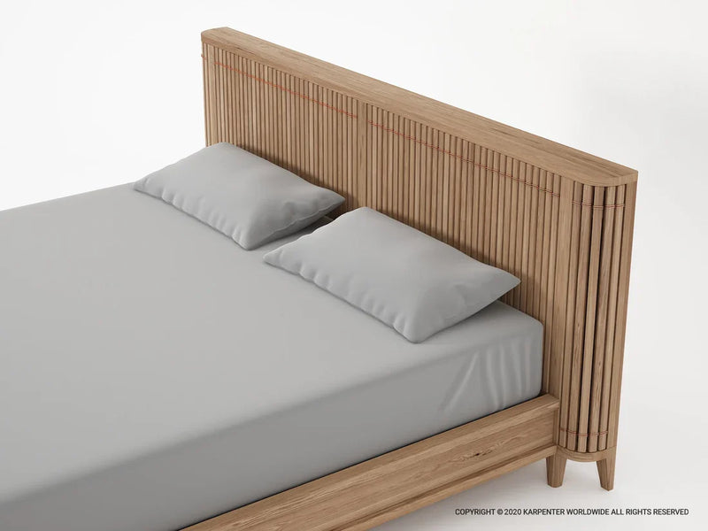 Koppar King Bed Frame Without Storage  - White Oak