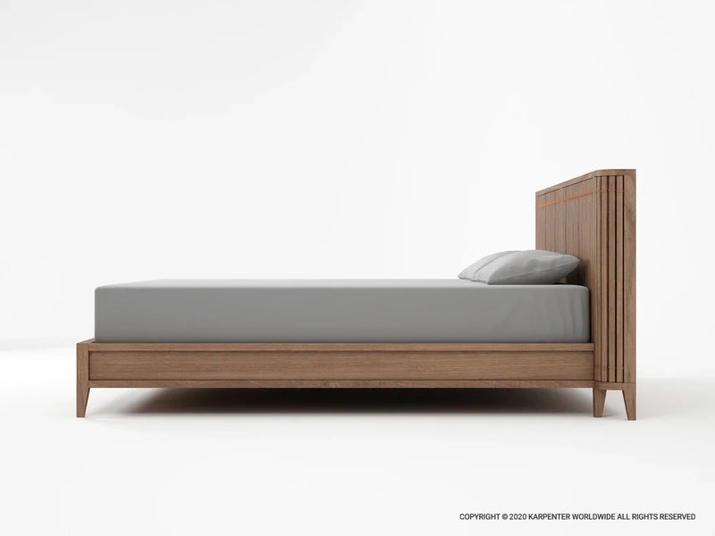 Koppar Queen Bed Frame Without Storage - FSC Recycled Teak