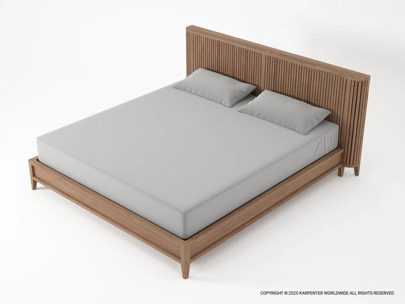 Koppar Queen Bed Frame Without Storage - FSC Recycled Teak