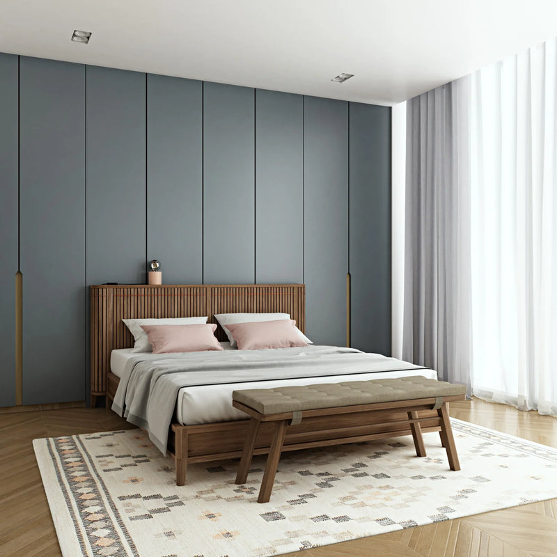 Koppar King Bed Frame Without Storage  -FSC Certified Teak