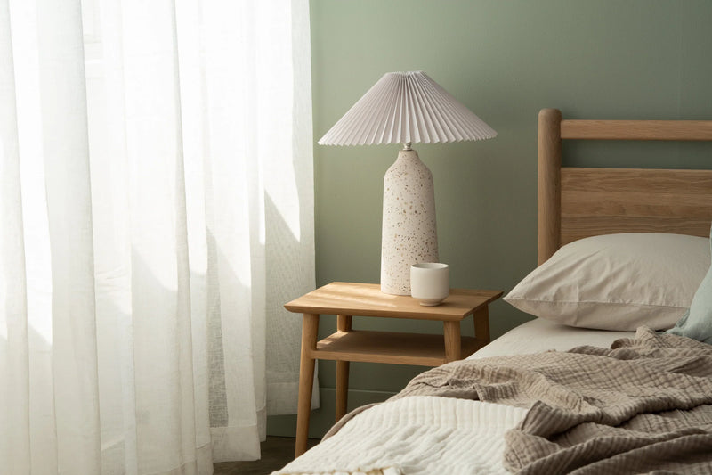 Vintage Narrow Open Bedside Table - 45cm