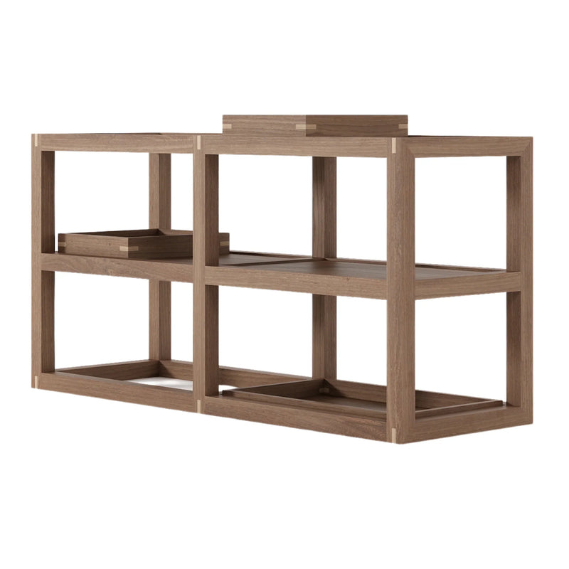 Up and Down Small Open Sideboard 120cm - FSC Teak
