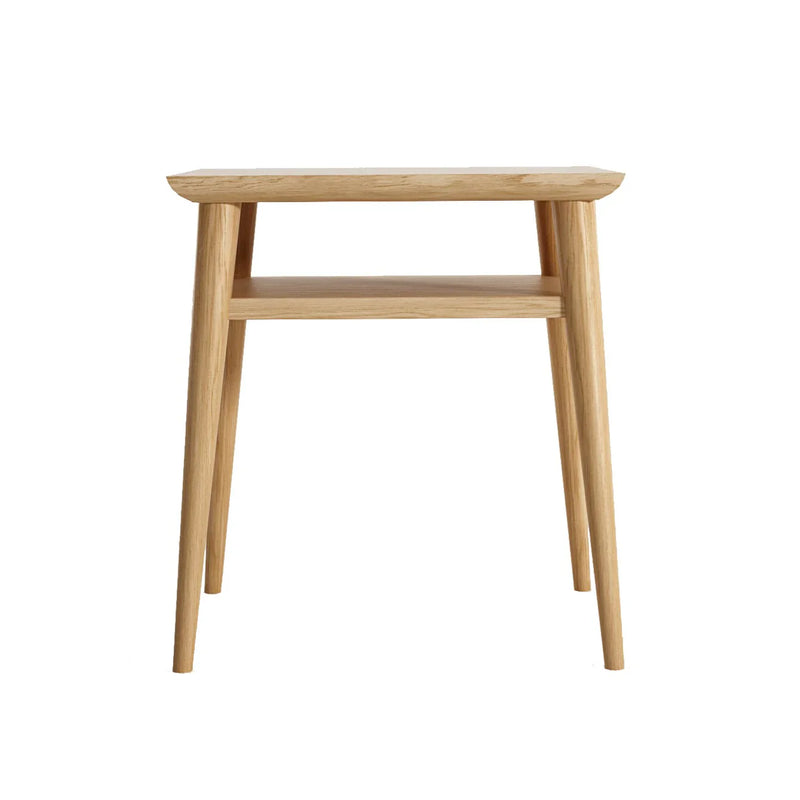 Vintage Narrow Open Bedside Table - 45cm