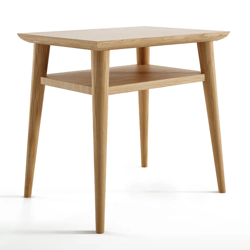 Vintage Narrow Open Bedside Table - 45cm