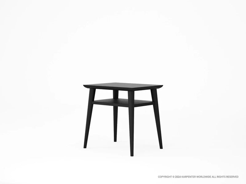 Vintage Narrow Open Bedside Table - 45cm