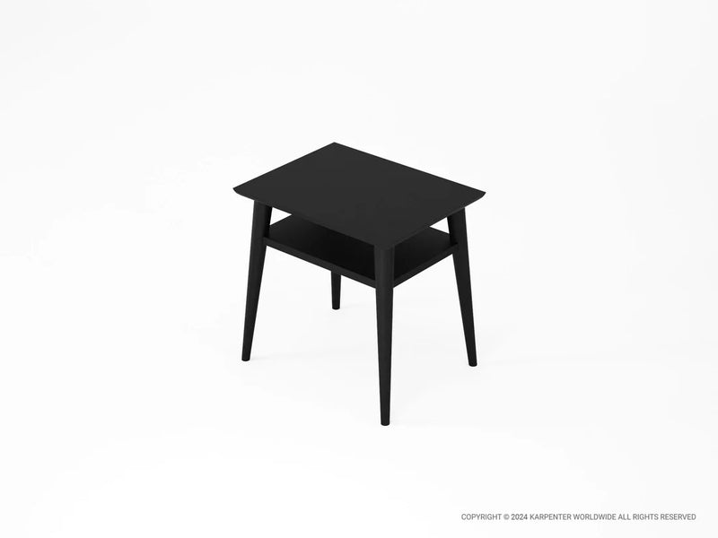 Vintage Narrow Open Bedside Table - 45cm