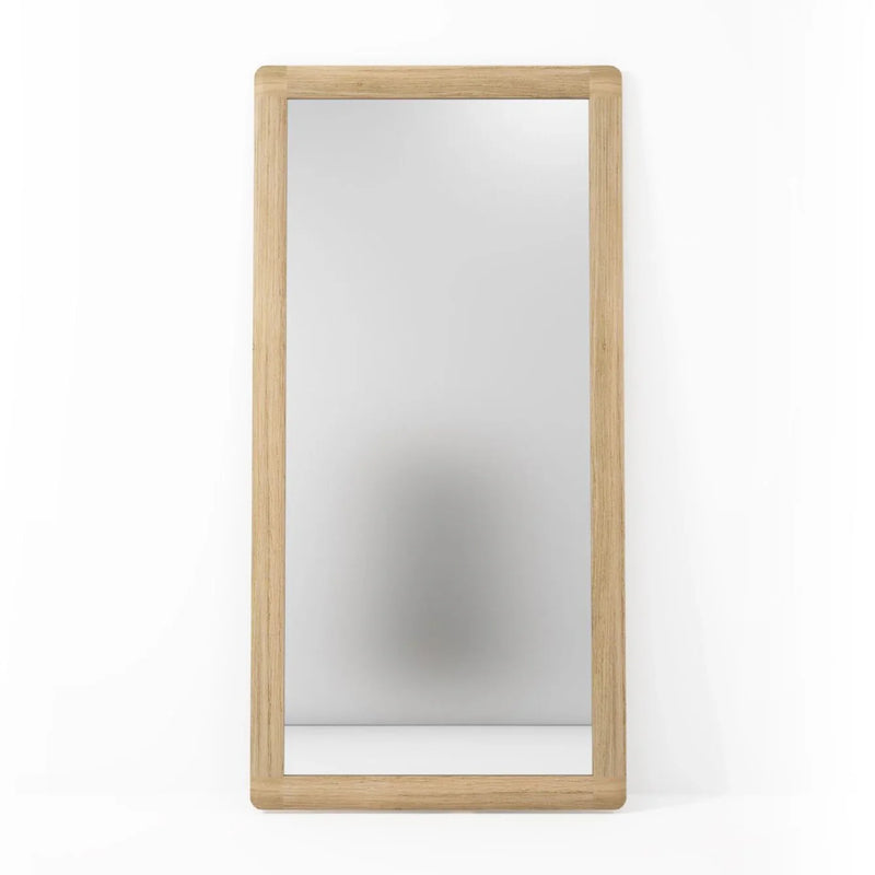 Vintage Floor Mirror 180cm - White Oak
