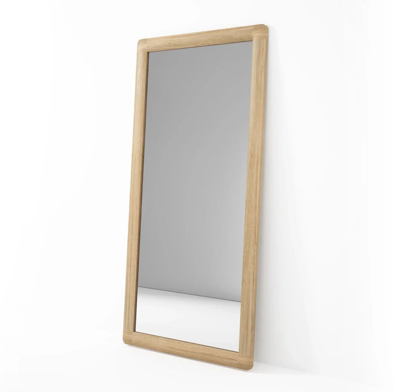 Vintage Floor Mirror 180cm - White Oak