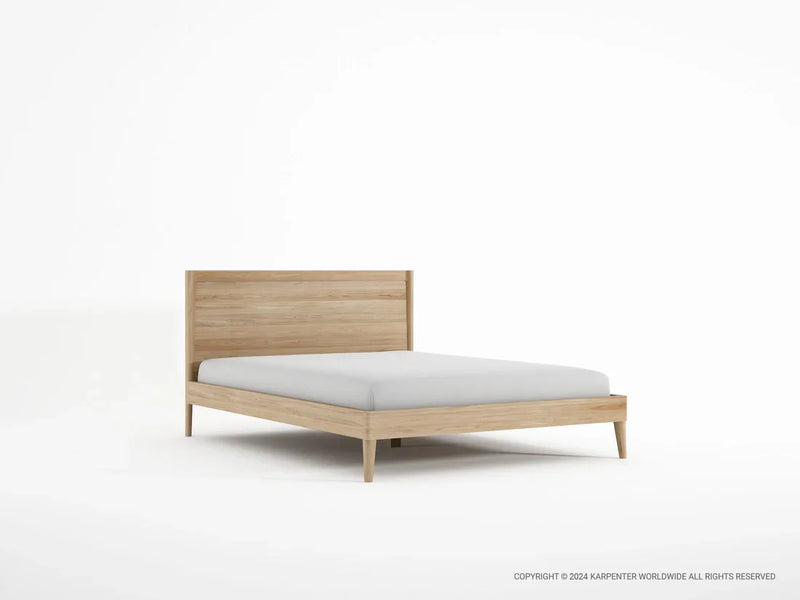 Vintage Double Bed 197 cm - White Oak