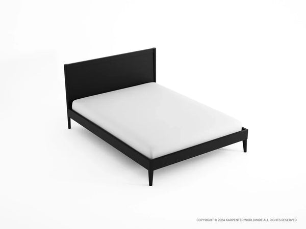 Vintage Double Bed 197 cm - Satin Black