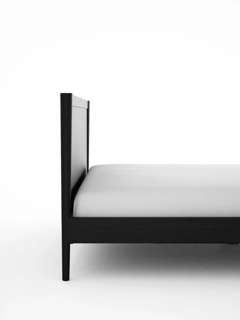 Vintage Double Bed 197 cm - Satin Black