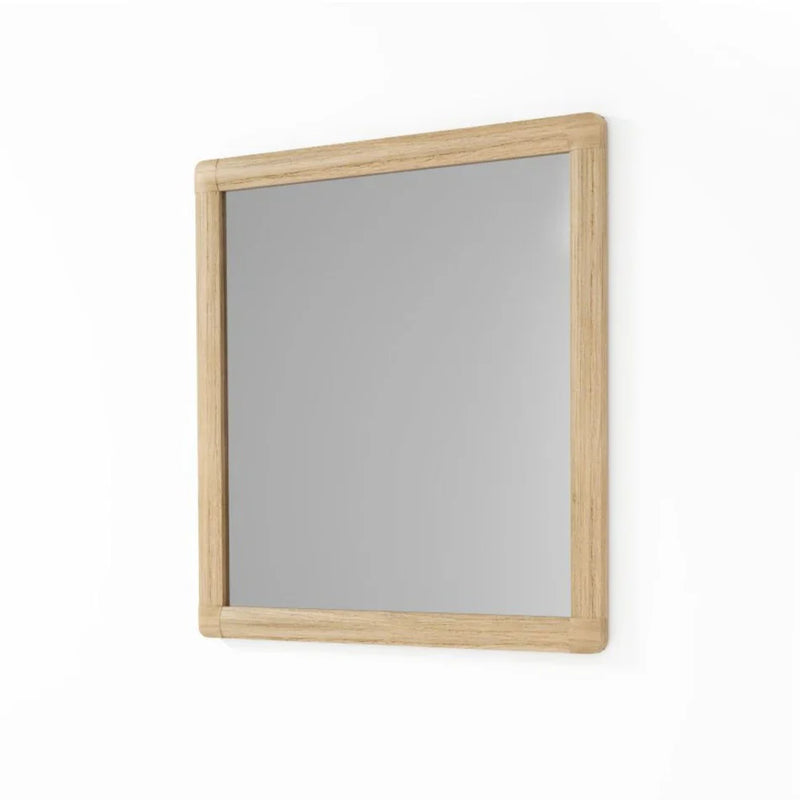 Vintage Square Wall Mirror - White Oak