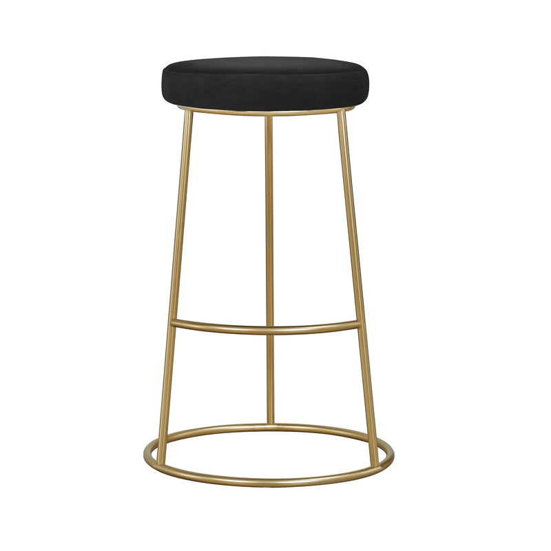 Xyla Barstool in Black/Green Velvet