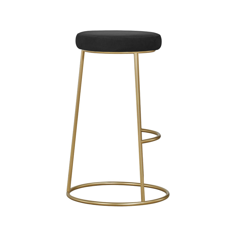 Xyla Barstool in Black/Green Velvet