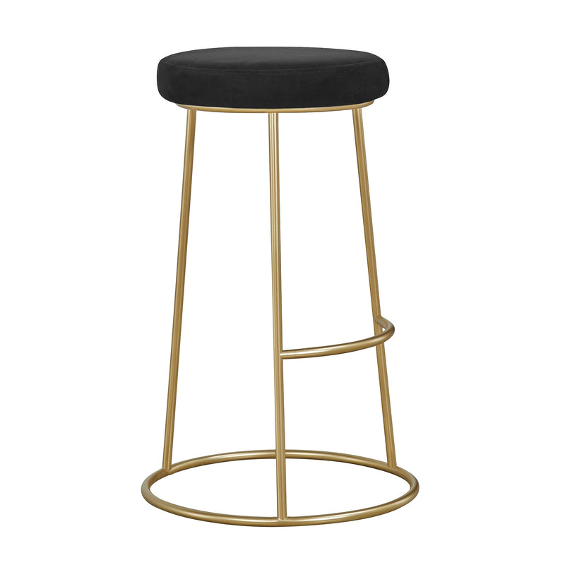 Xyla Barstool in Black/Green Velvet