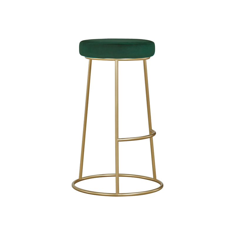 Xyla Barstool in Black/Green Velvet
