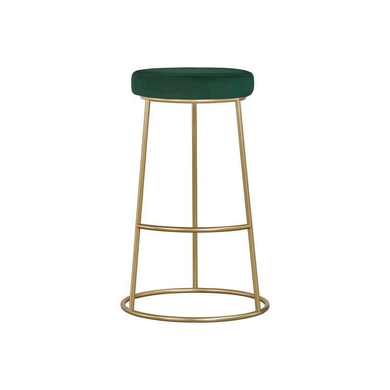 Xyla Barstool in Black/Green Velvet