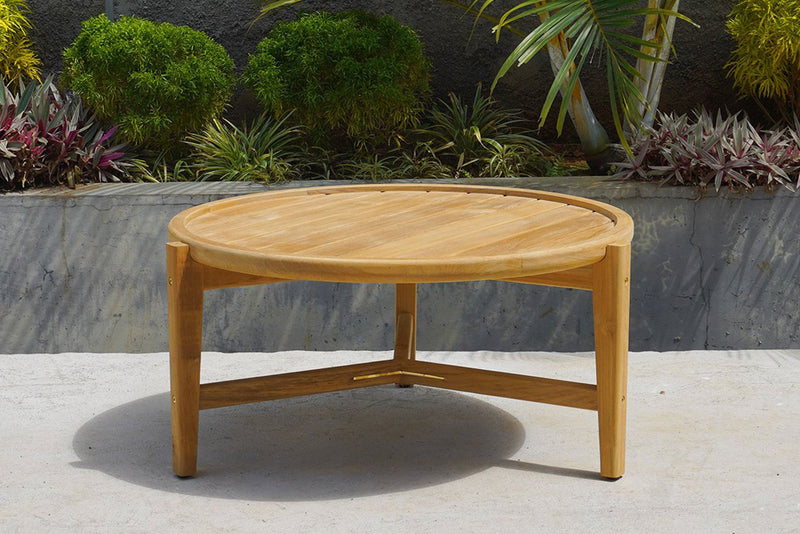 Kingston Outpost Round Coffee Table - Natural - 80cm