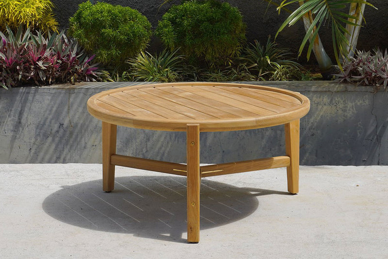 Kingston Outpost Round Coffee Table - Natural - 80cm