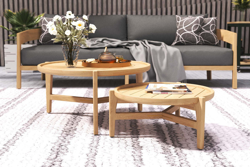 Kingston Outpost Round Coffee Table – Low – 60cm