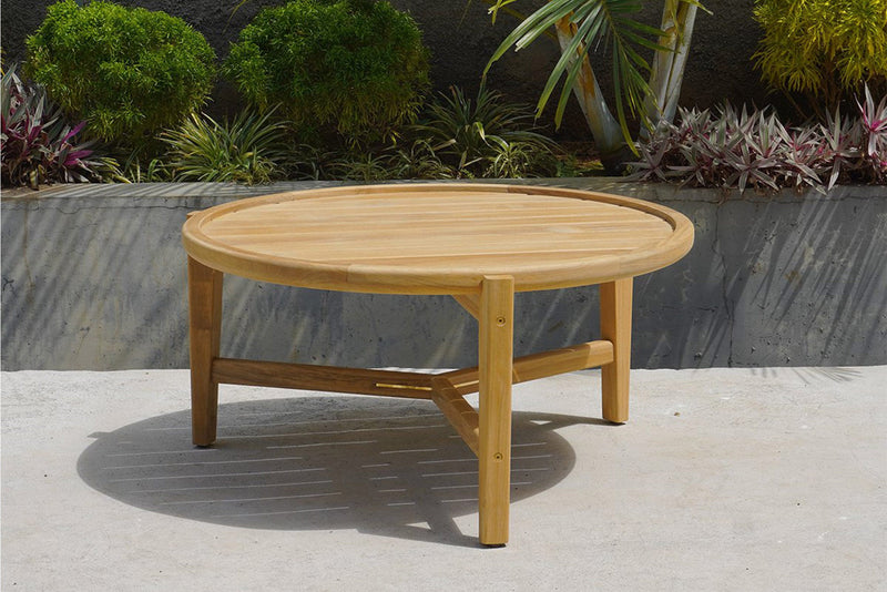 Kingston Outpost Round Coffee Table - Natural - 80cm