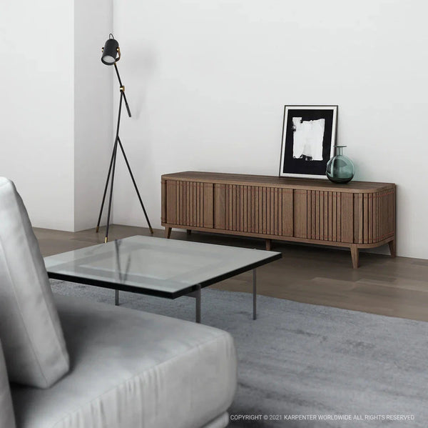 Koppar Media Cabinet With 2 Doors 160cm - FSC Recycled Teak